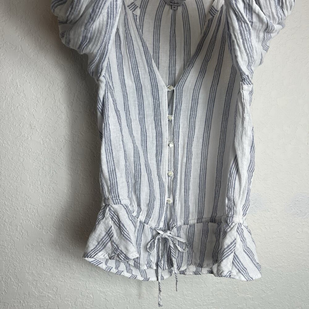 Rails Marti Cayman Stripe Linen Blend Peplum Hem … - image 6